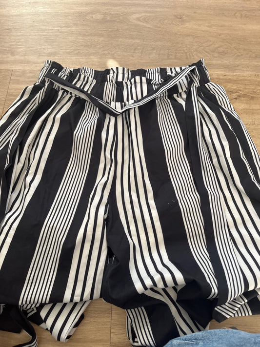 SHEIN Palazzo-Hose Schwarz Weiß XL