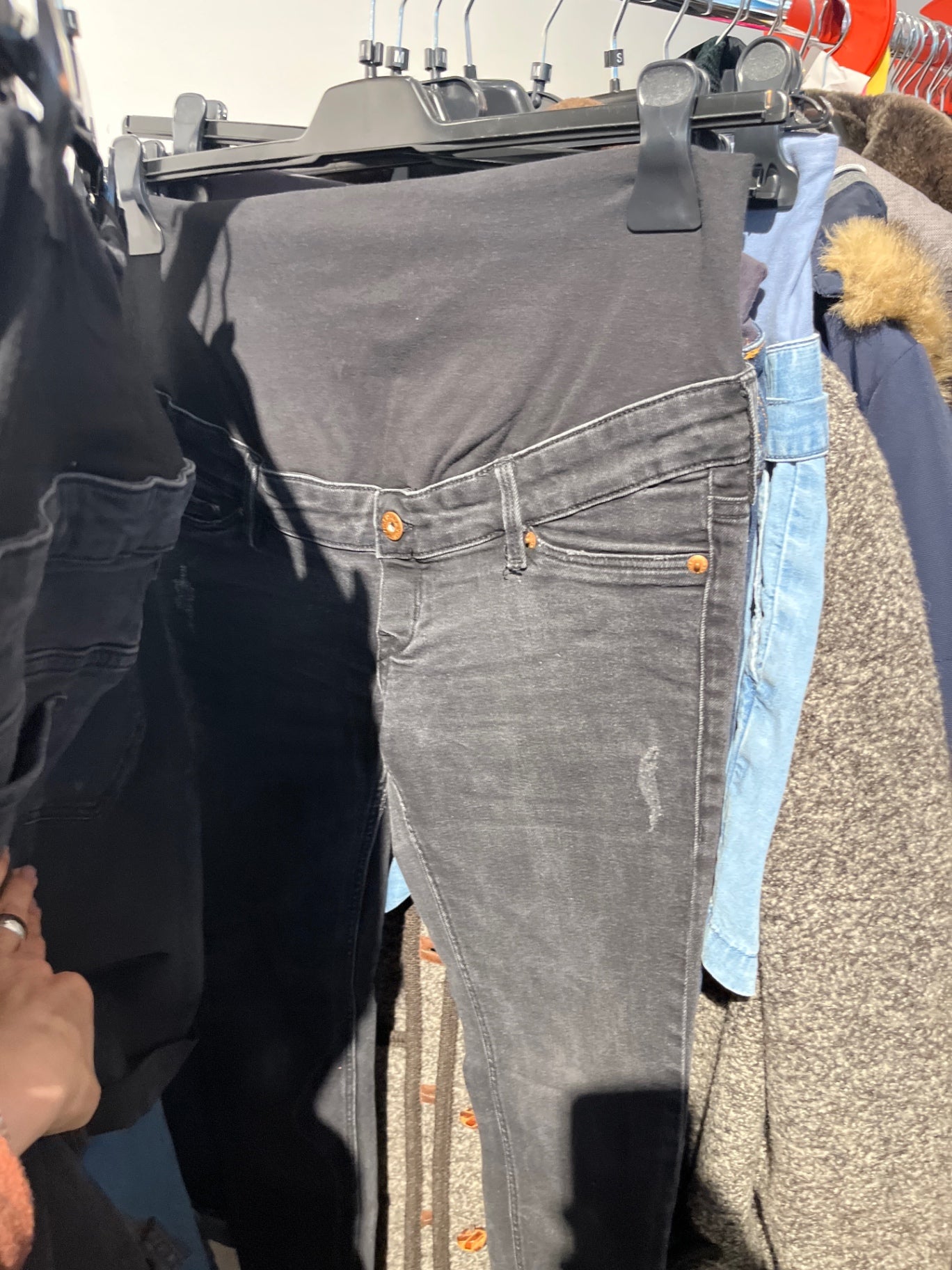 H&M Umstandsjeans Schwarz Gr.: M