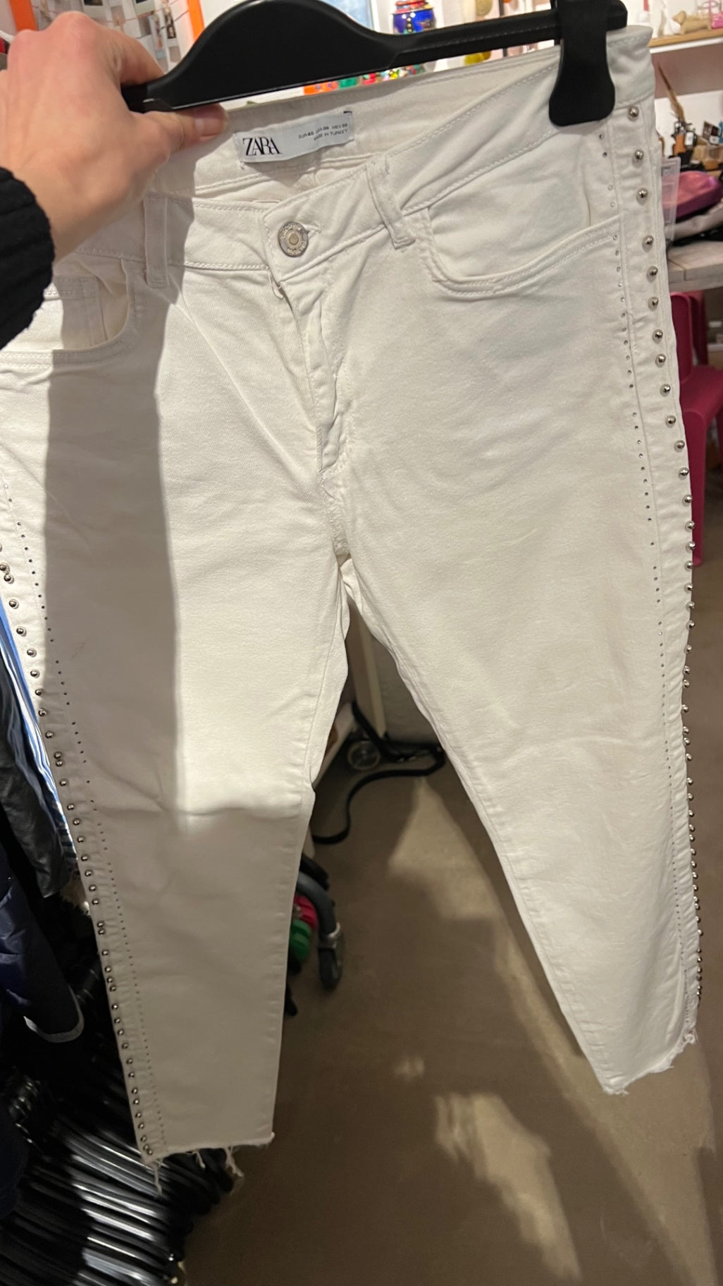 ZARA Jeans Weiß Gr.: L