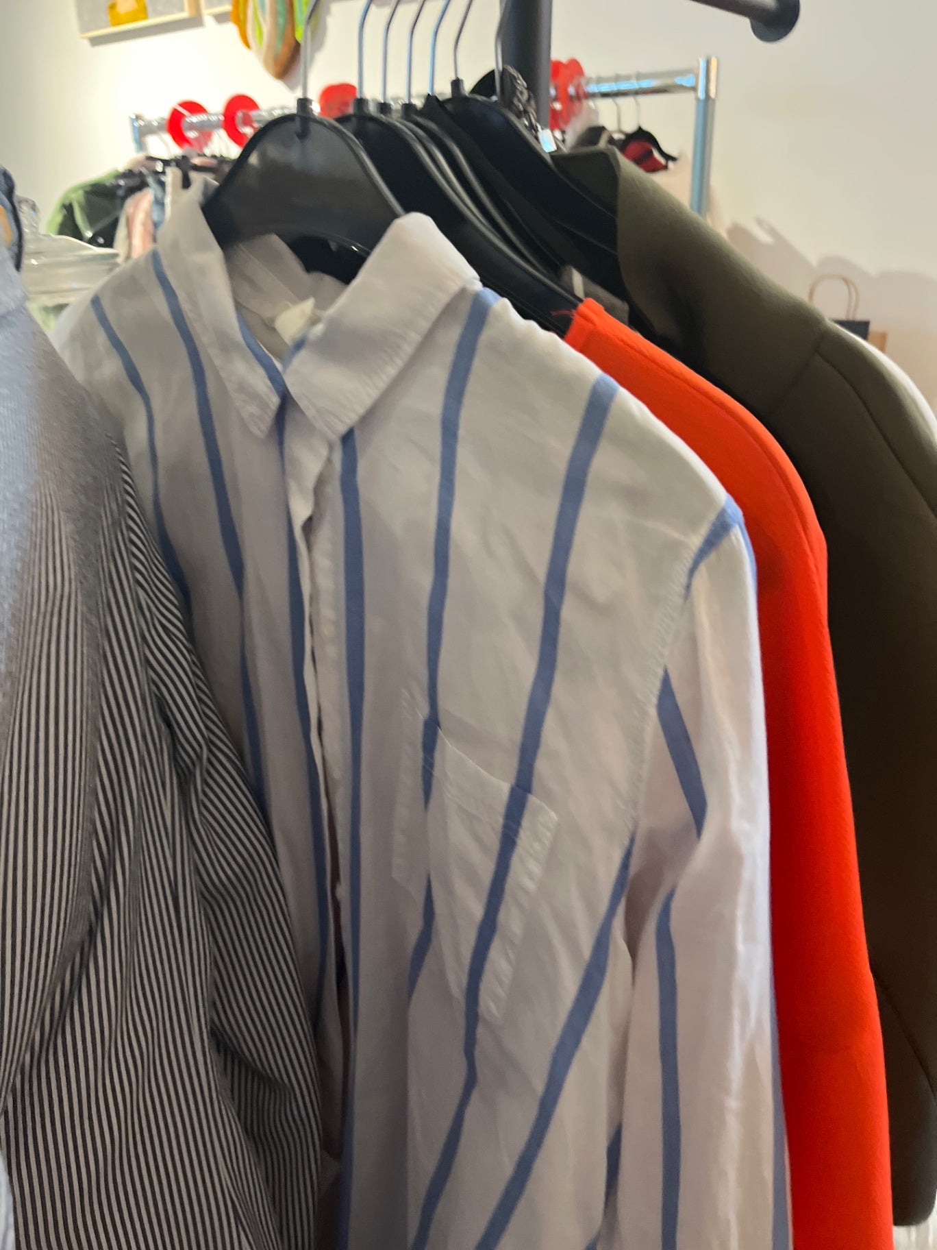 H&M Hemd Weiß mit Streifen Gr.: M