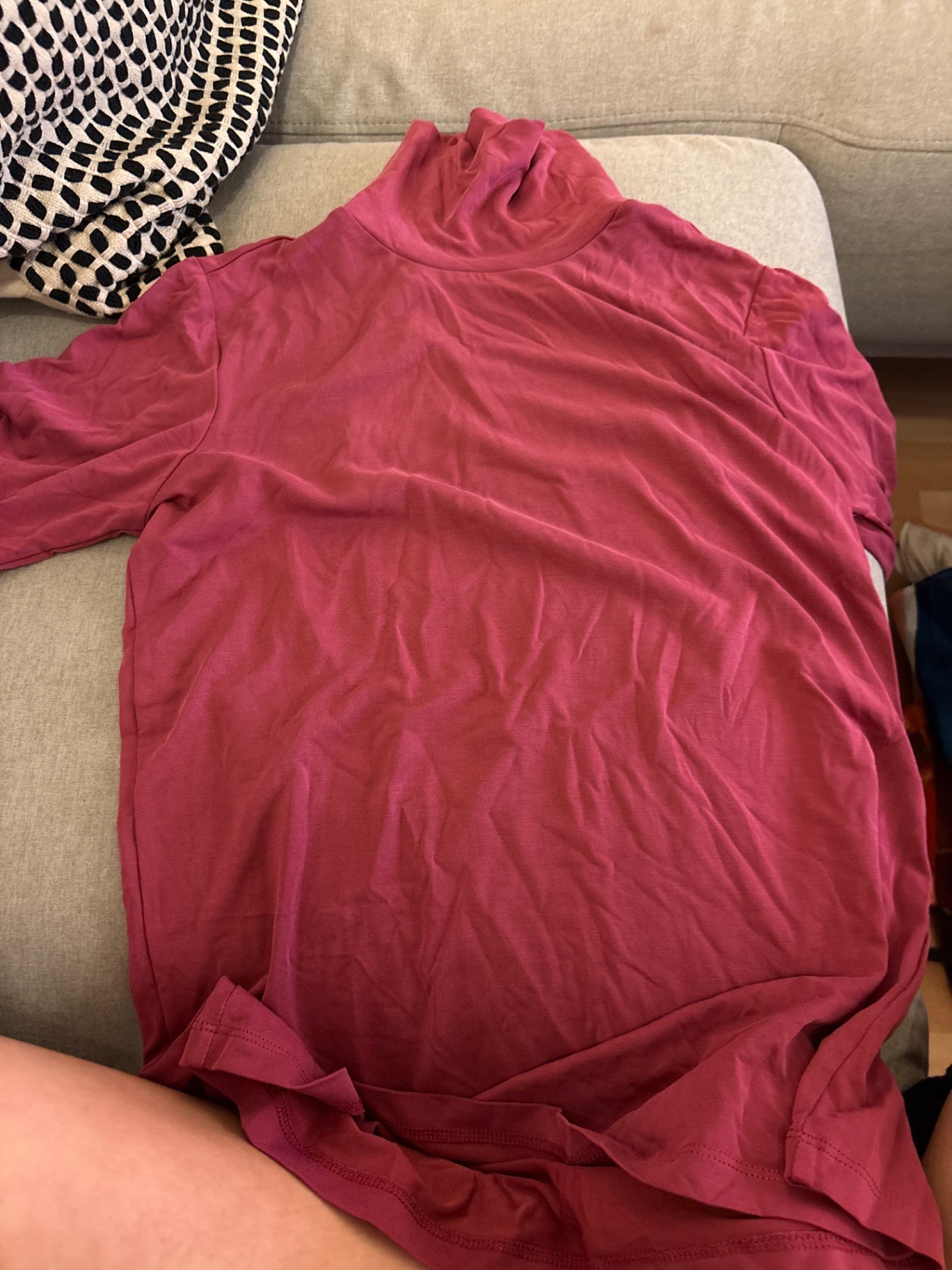 Rollkragenshirt Beeren Pink Gr.: S