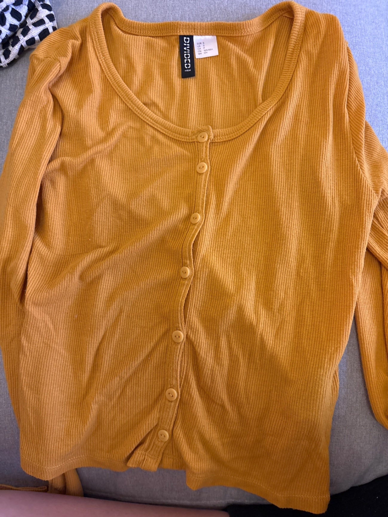 Divided Langarmshirt Gelb Gr.: S