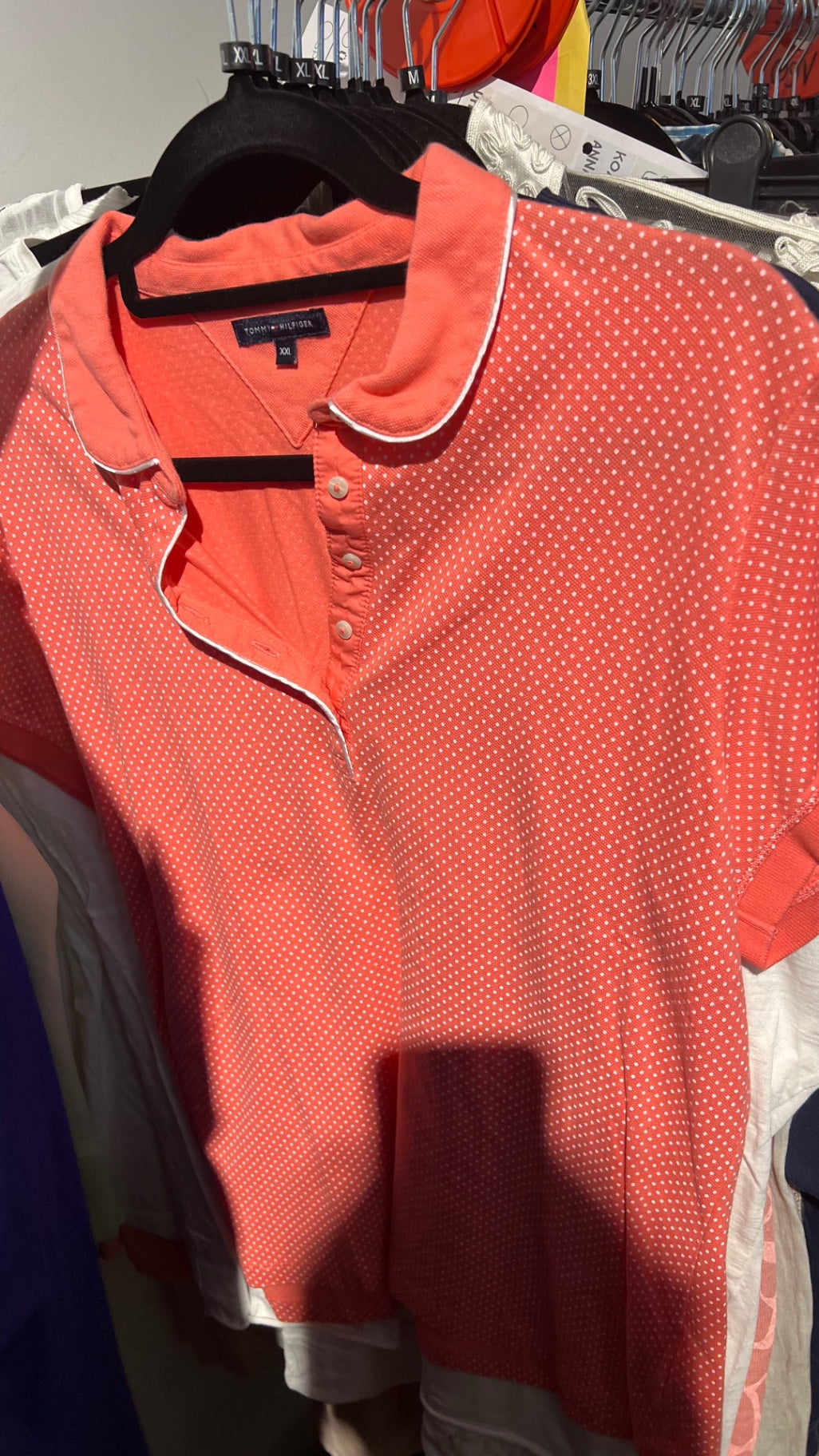 Tommy Hilfiger Polo Shirt Koralle Gr.: L