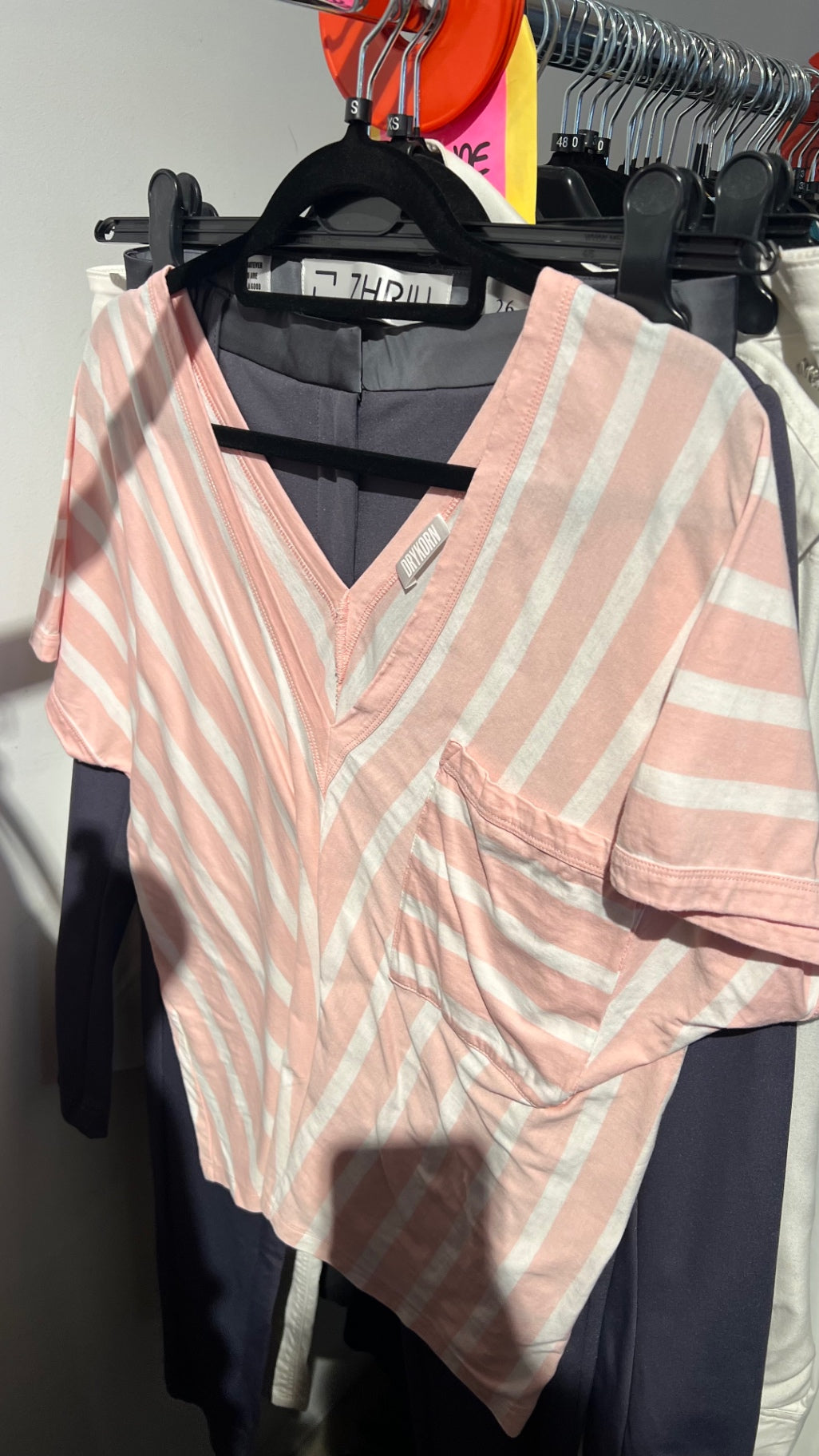 Drykorn T-Shirt Pink und Weiß Gr.: S