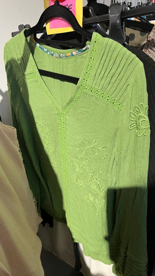 Bluse Grün Gr.: S/M