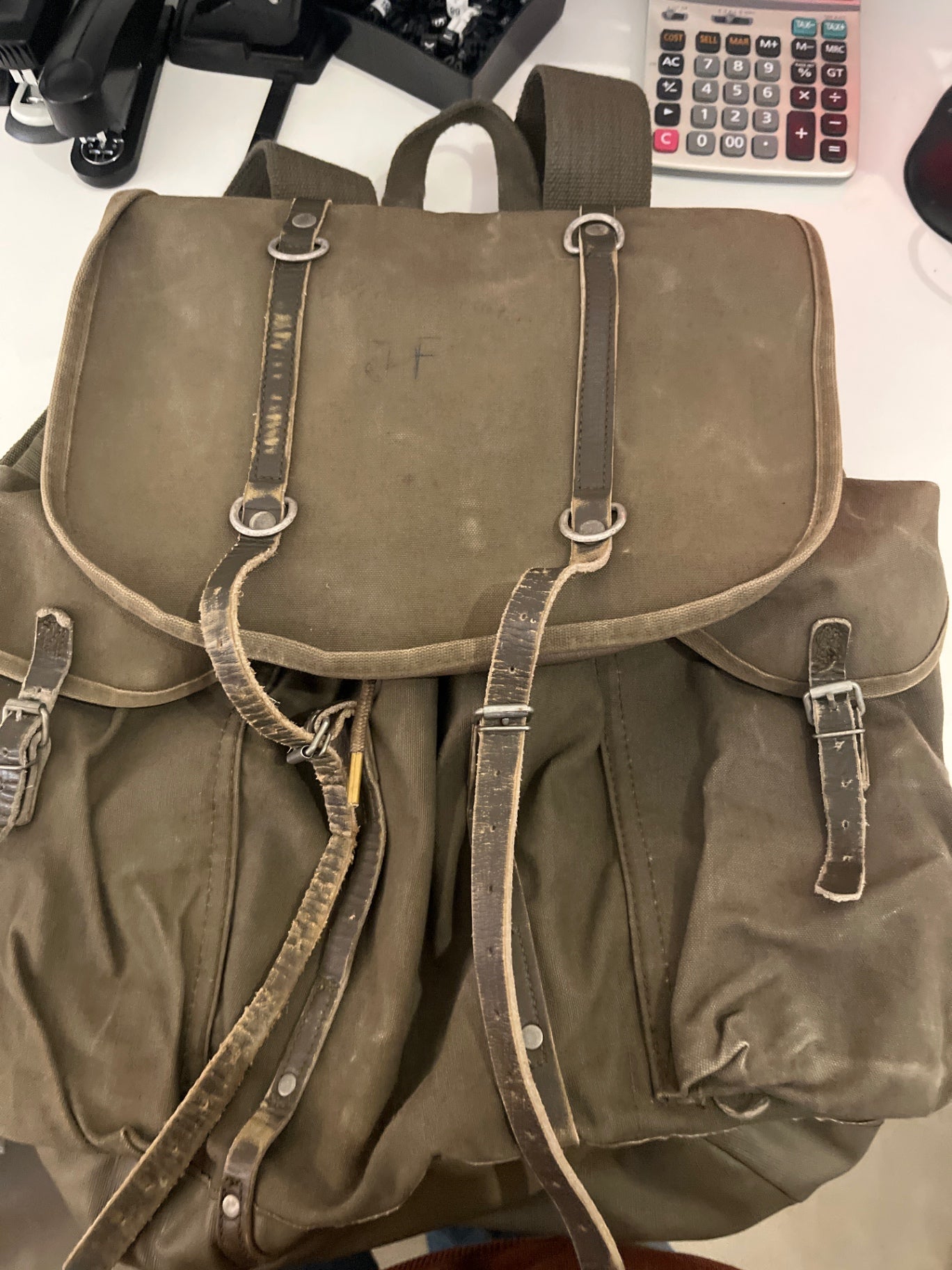 Vintage Bundeswehrrucksack Olivgrün 