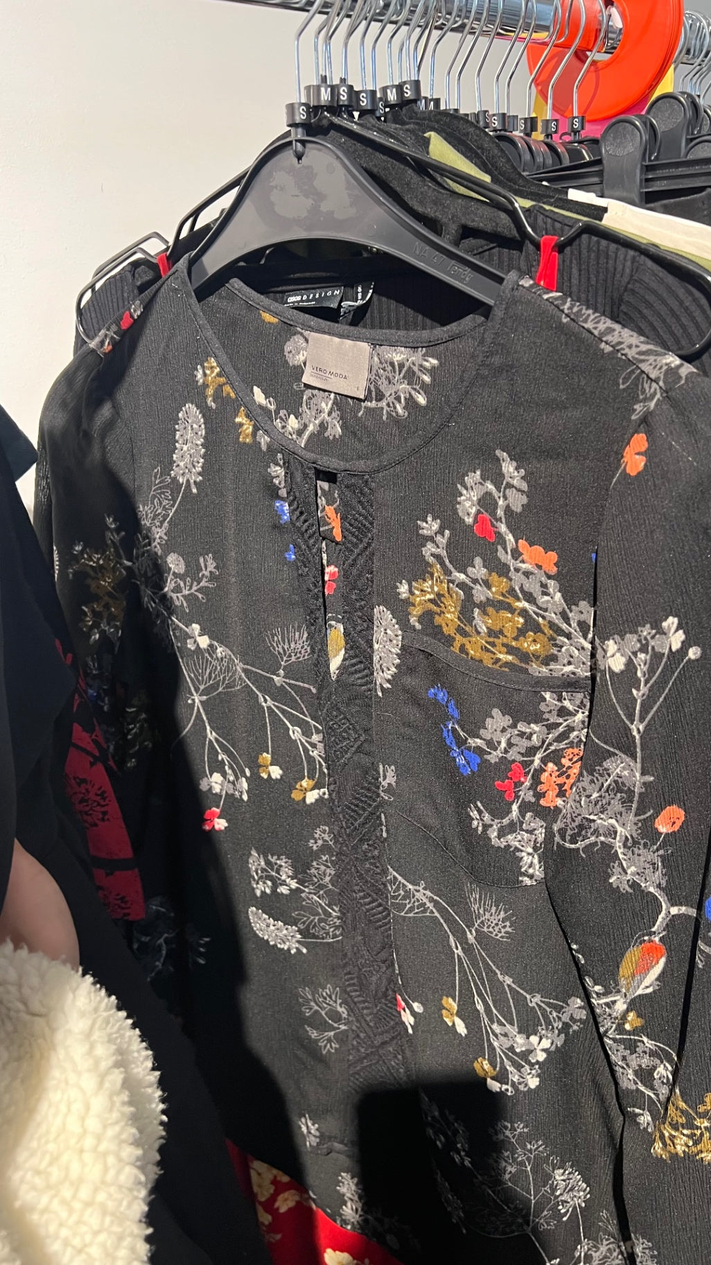 VERO MODA Bluse Schwarz Gr.: S