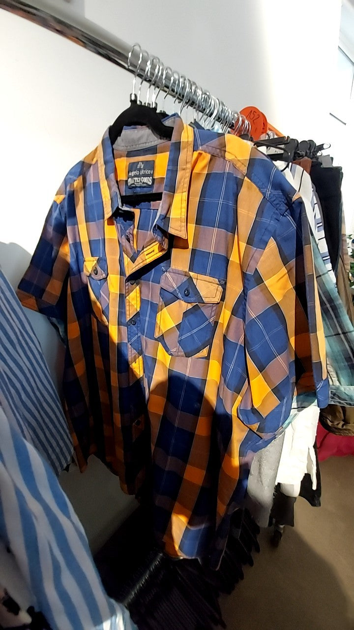 Angel Litrico Hemd Blau/Orange Gr.: XXXL