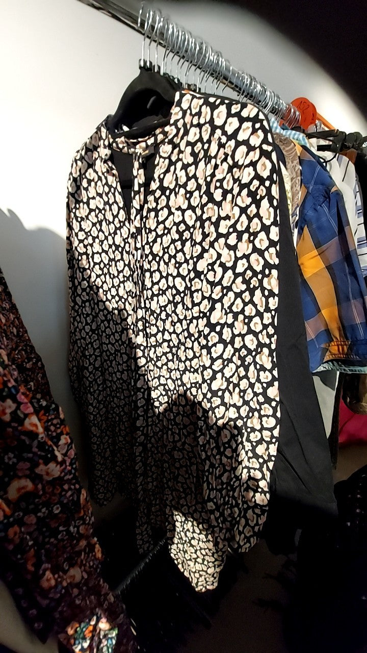 More & More Kleid Schwarz/Creme/Braun Gr.: 46