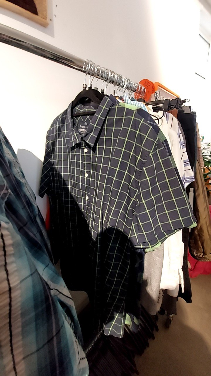 Angelo Litrico Hemd Dunkelblau/Grün Gr.: XXXL