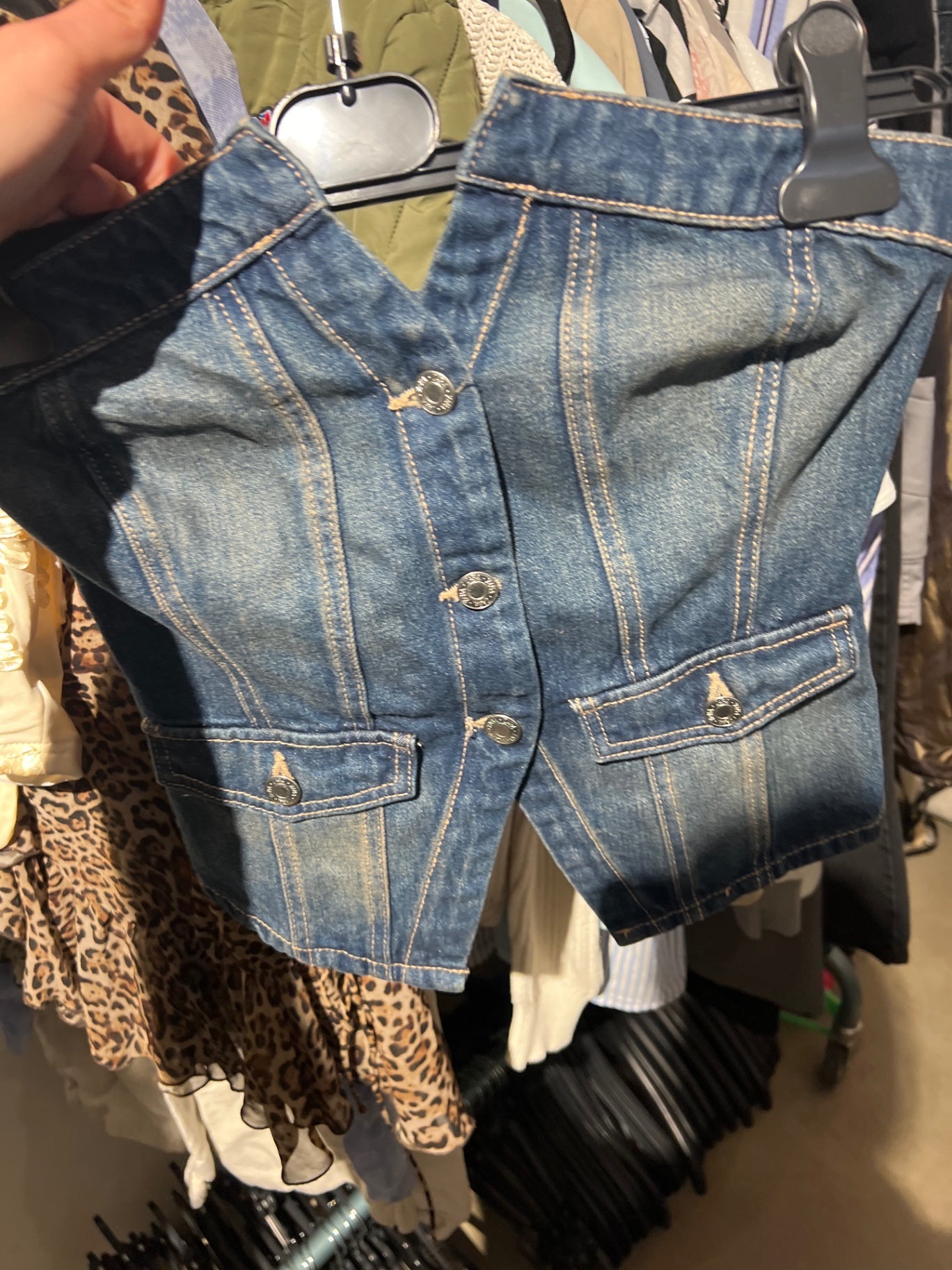 Zara Jeans Top Blau Gr.: S