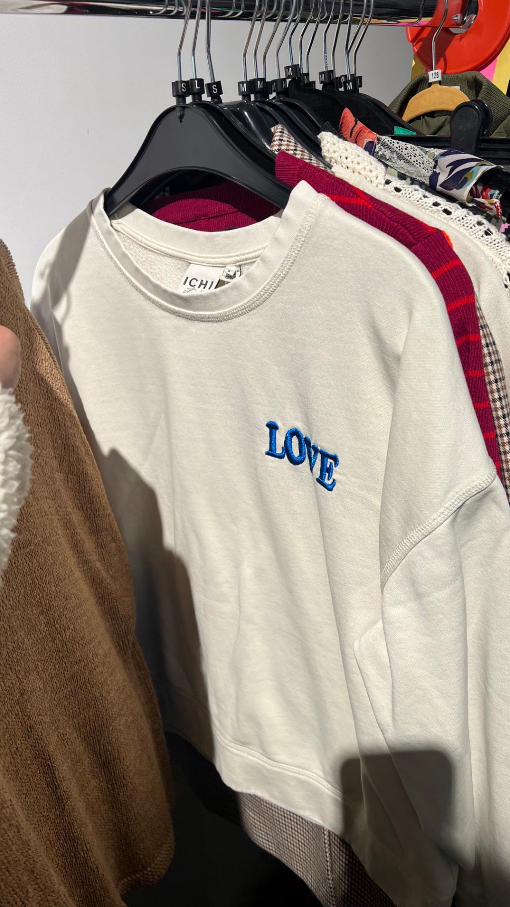 ICHI Pullover Creme Gr.: S