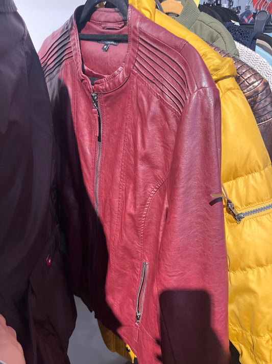 Steilmann Kunstlederjacke Rot Gr.: 46