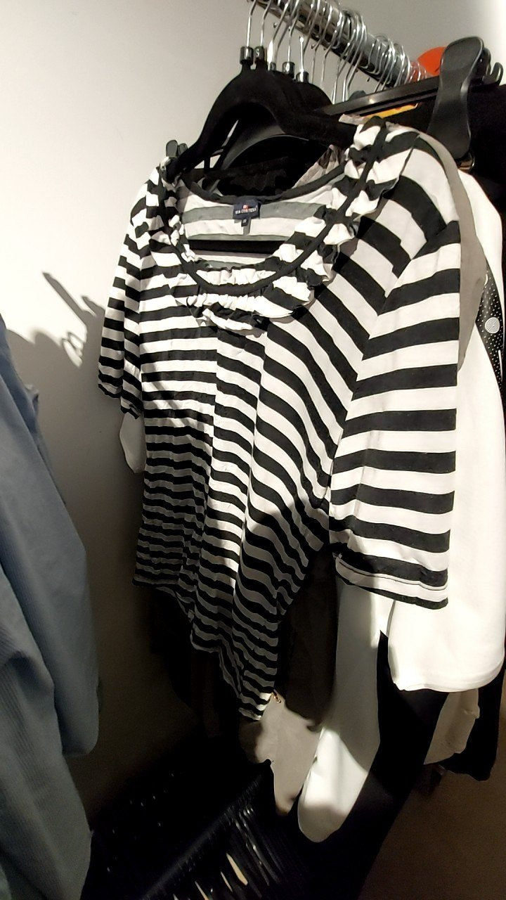 Via Cortesa T-Shirt Schwarz Weiss Gr.: M