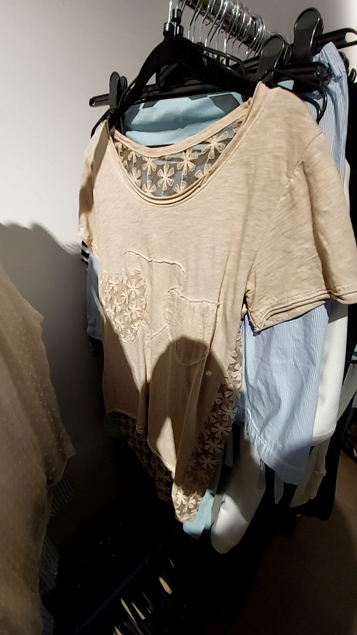 T-Shirt Beige Gr.: S