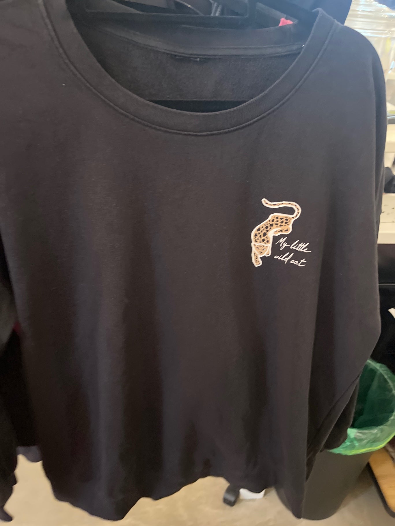 Umstandssweatshirt Schwarz Gr.: XL