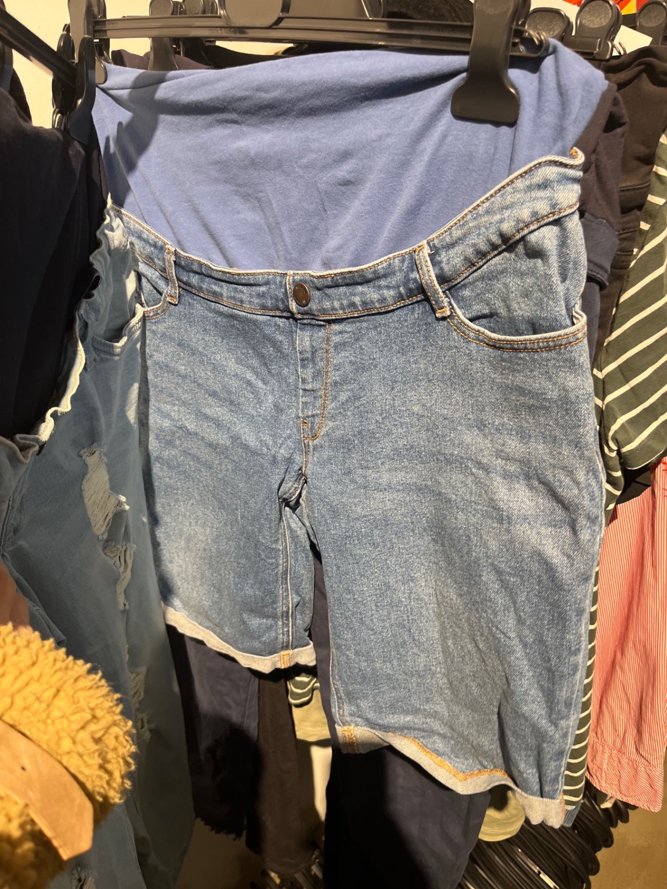 Kiabi Umstandsshorts Blau Gr.: L/XXL