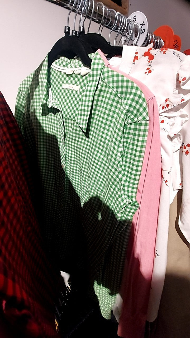 Esprit Bluse Grün und Weiß Gr.: S
