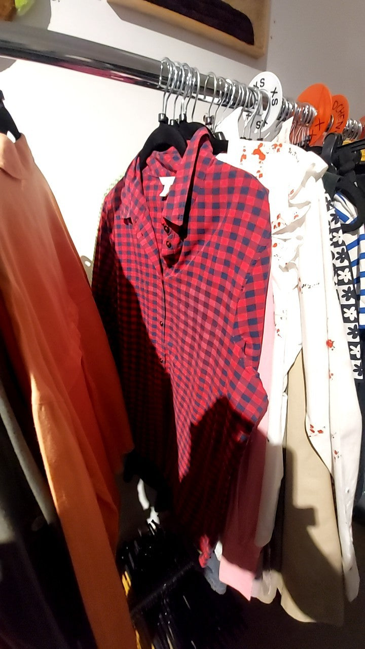 Esprit Bluse Rot und Blau Gr.: 40