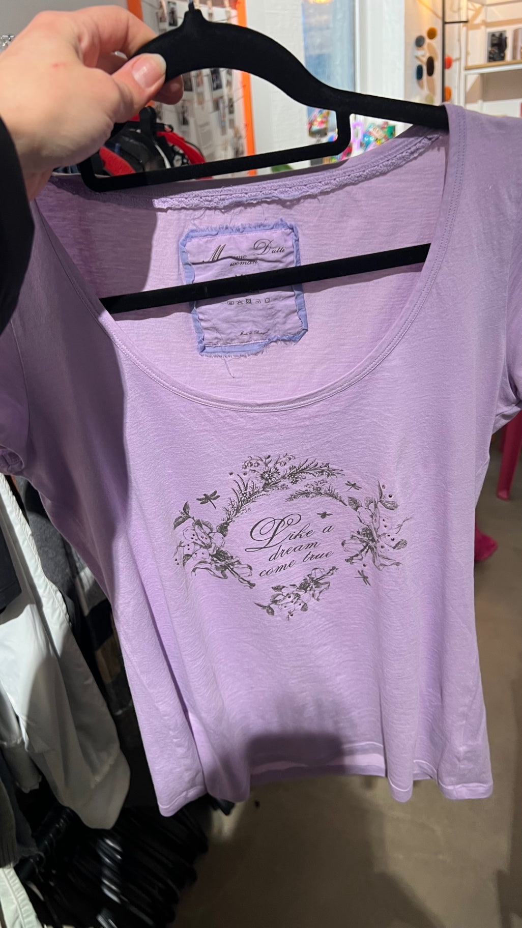Massimo Dutti T-Shirt Lila Gr.: M
