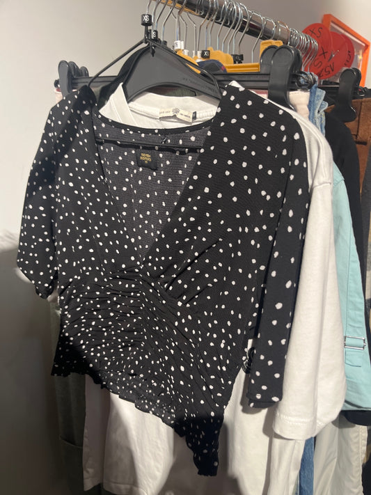 Seven Sisters Shirt Schwarz Punkte XS