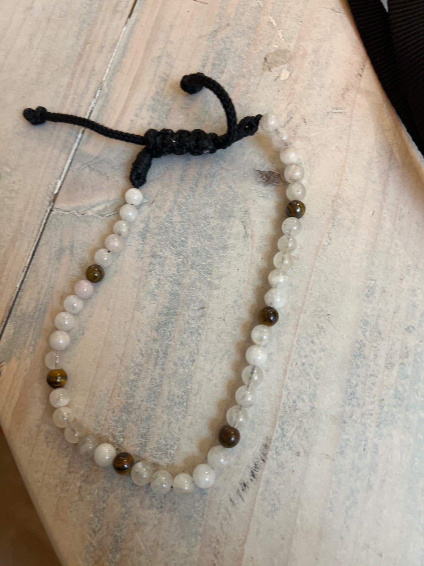 Rosenquarz Halsband Hund 