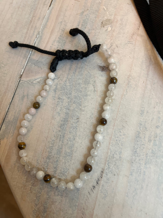 Rosenquarz Halsband Hund 
