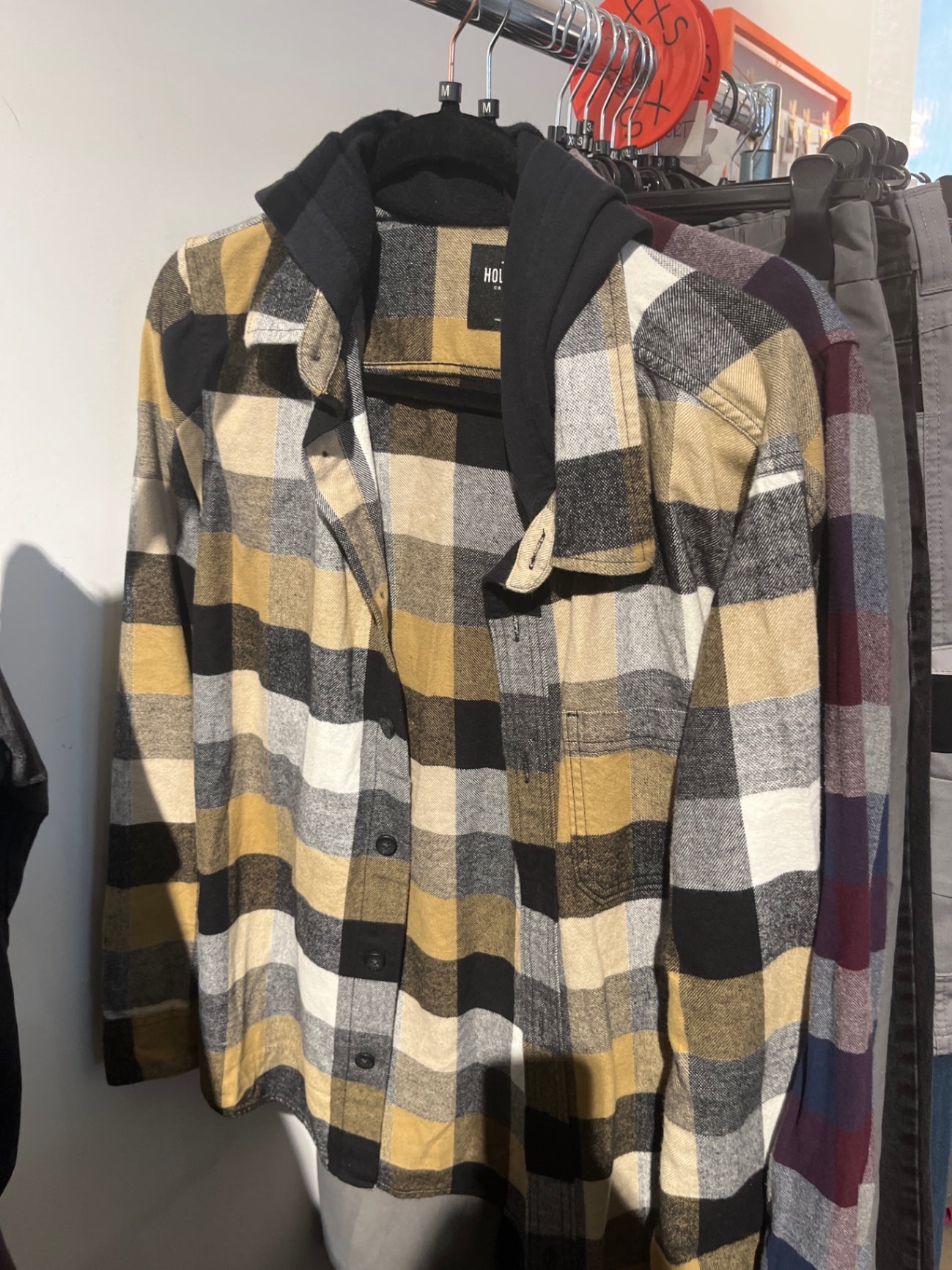Hollister Hemd Gelb Kariert Gr.: M