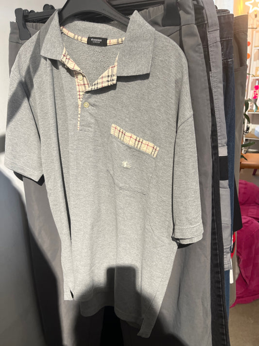 Burberry London Poloshirt Grau XL