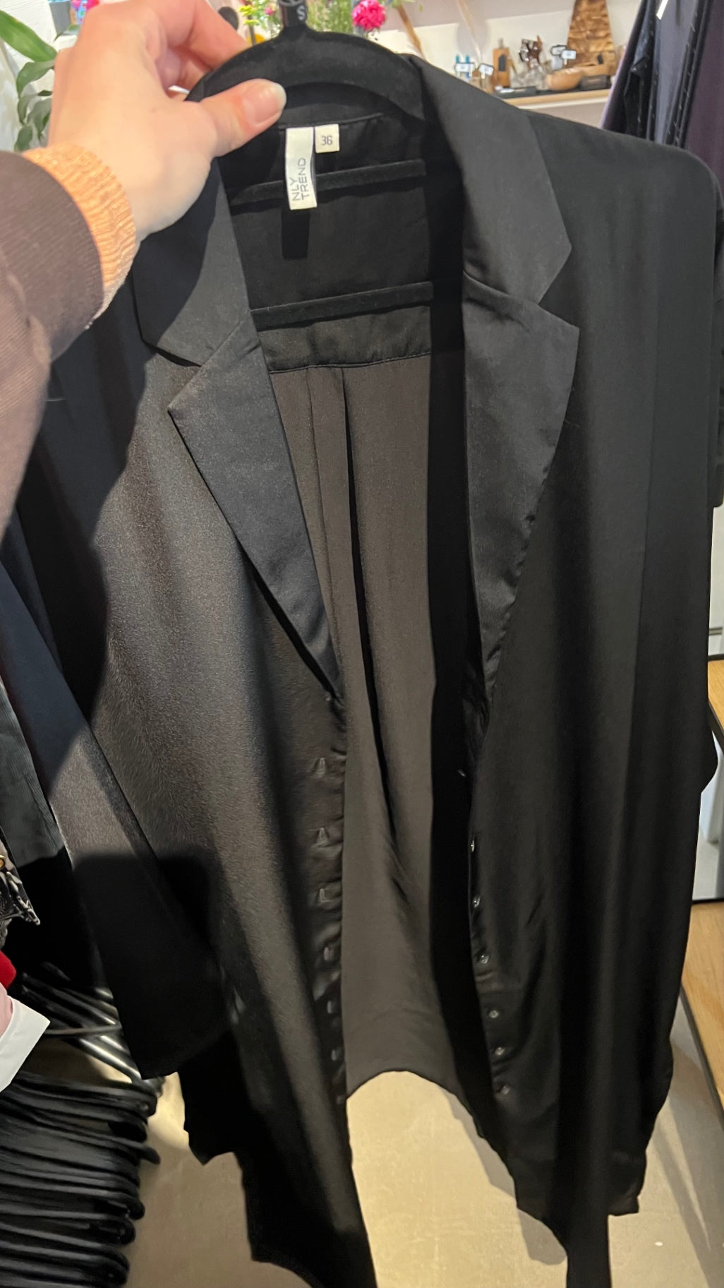 NLY Trend Satin Cardigan Schwarz Gr.: S