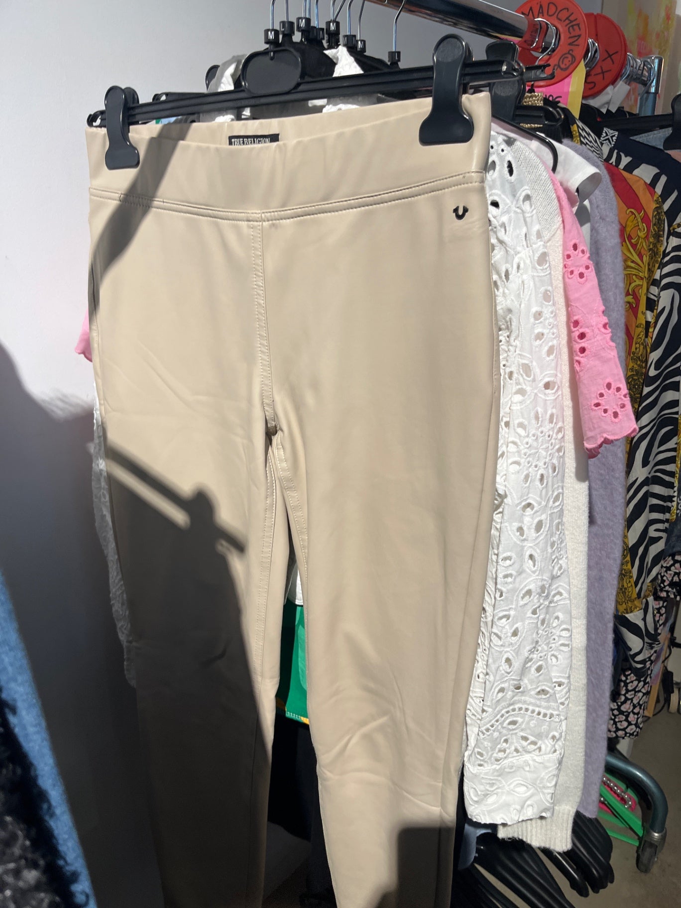 True Religion Lederhose Beige Gr.: M