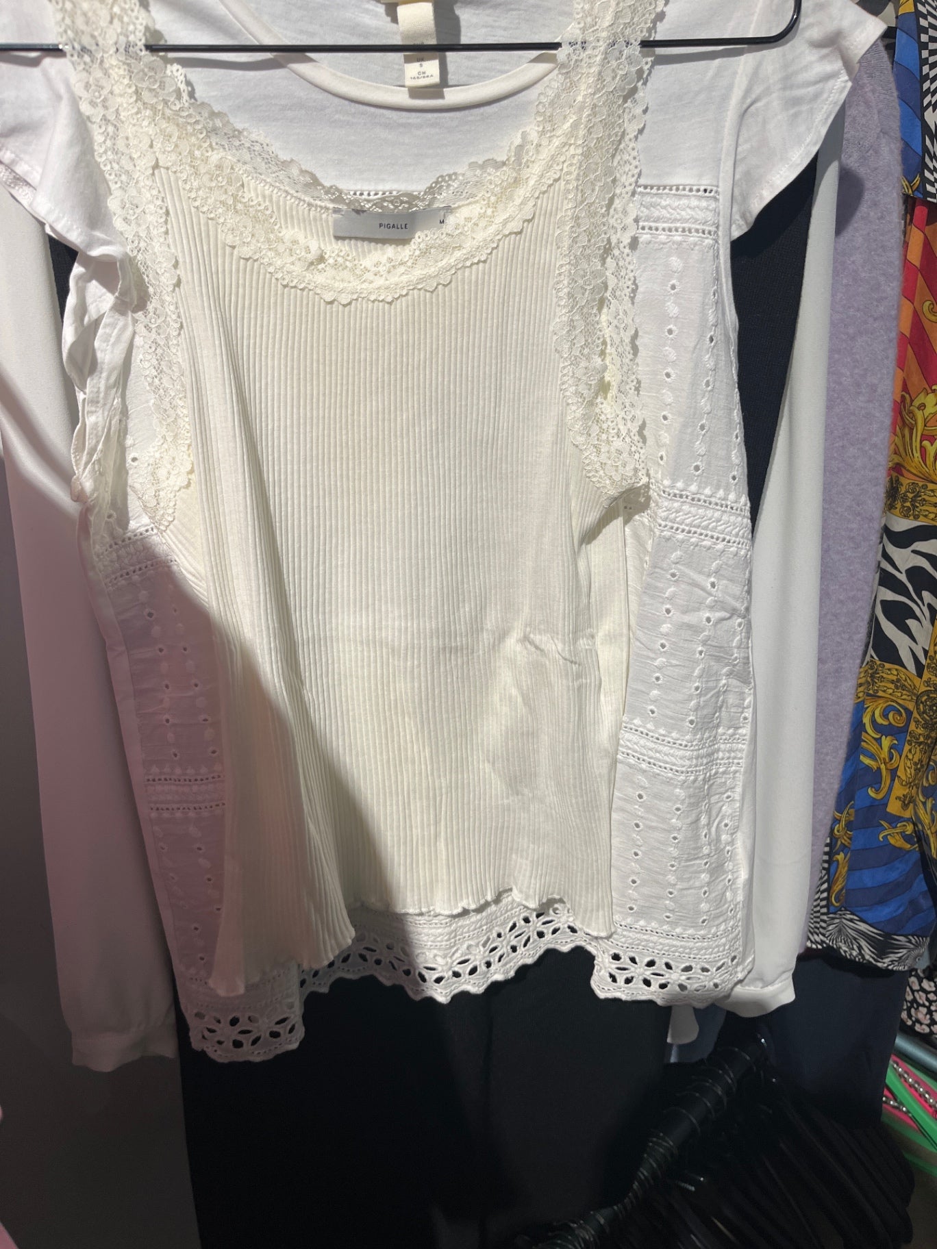 PIGALLE Top Weiß Gr.: M