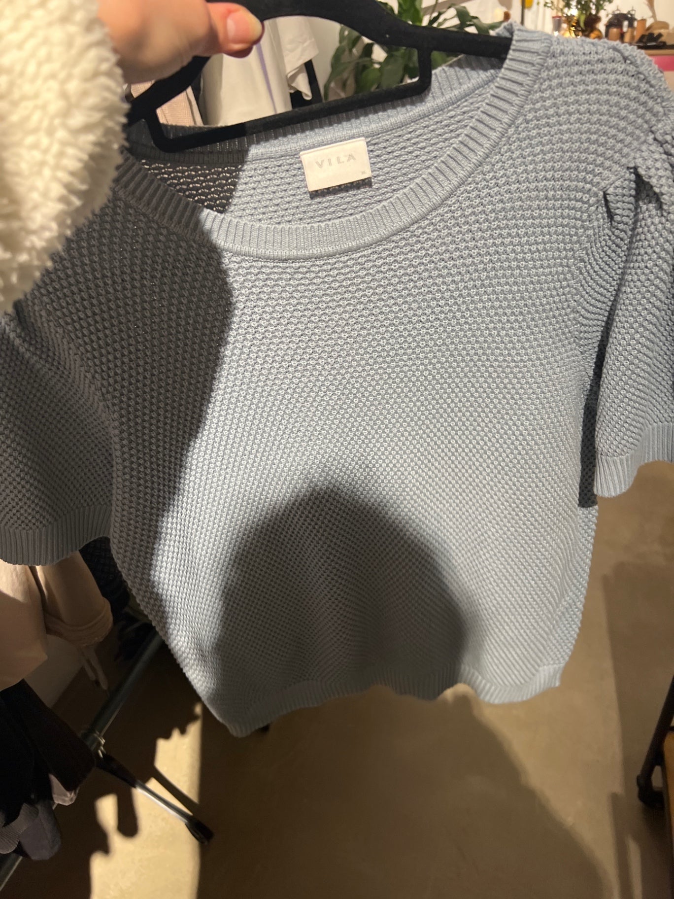 VILA Strickshirt Hellgrau Gr.: XL