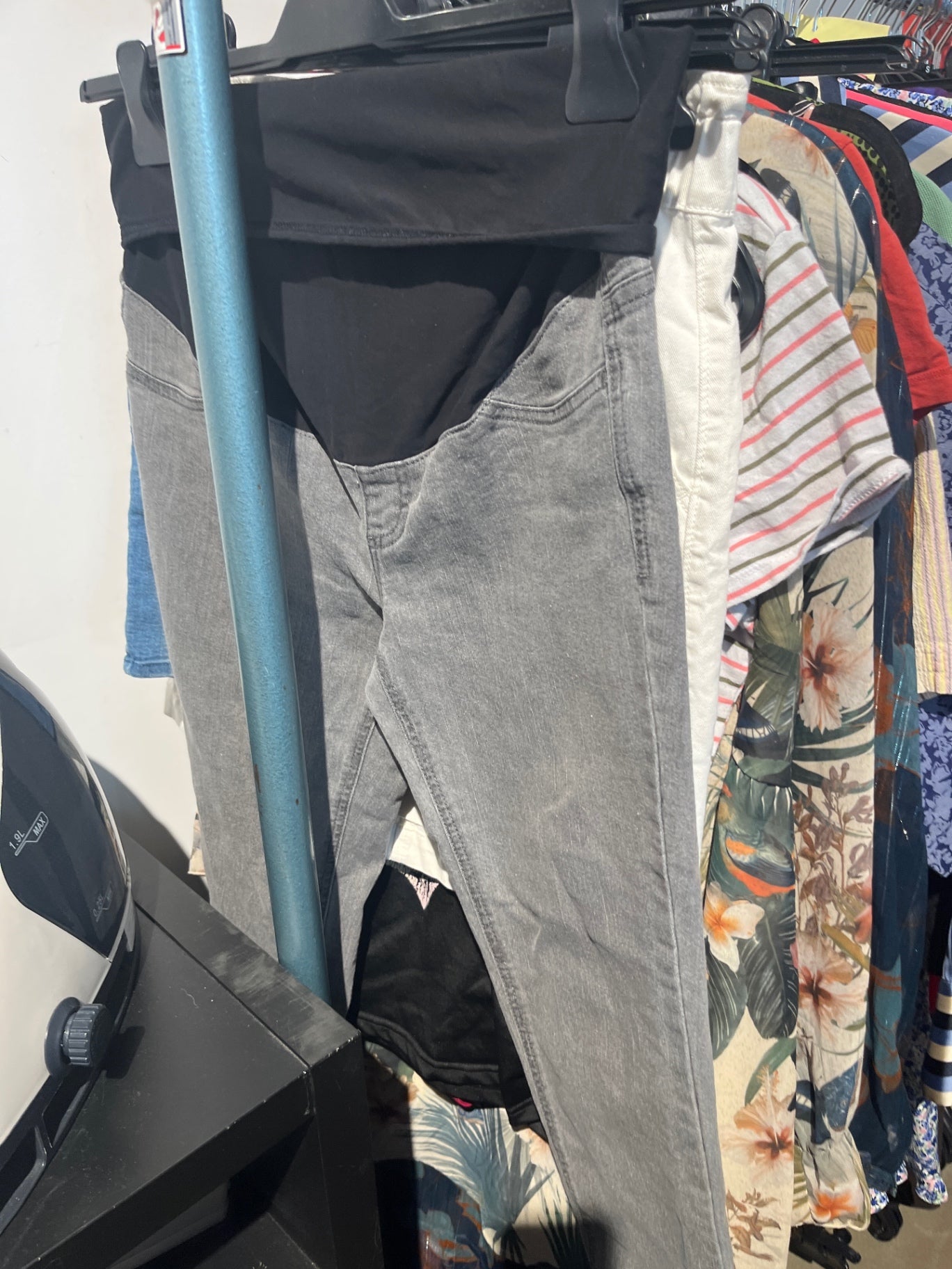 Esmara Umstandsjeans Grau Gr.: M