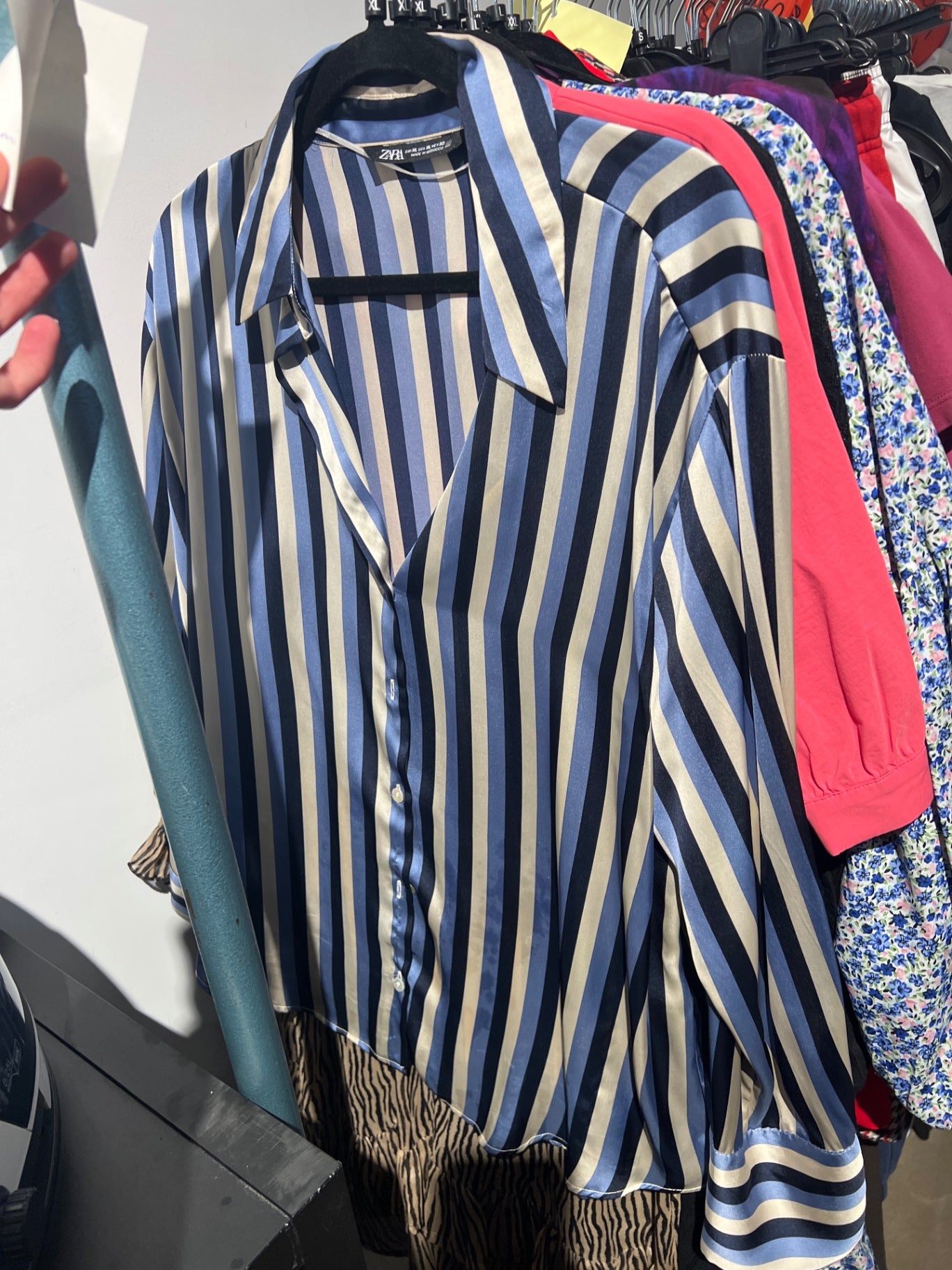 Zara Bluse Blau Gr.: XL