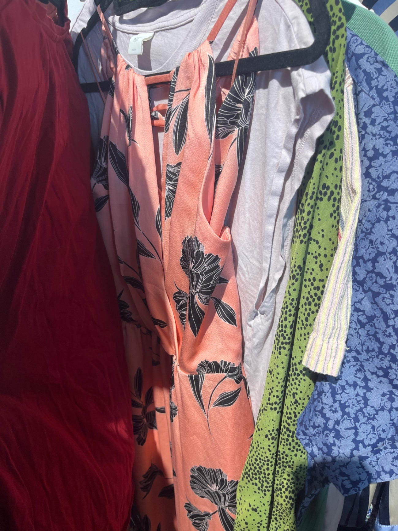 C&A Kleid Pfirsich Blumen Gr.: S/M