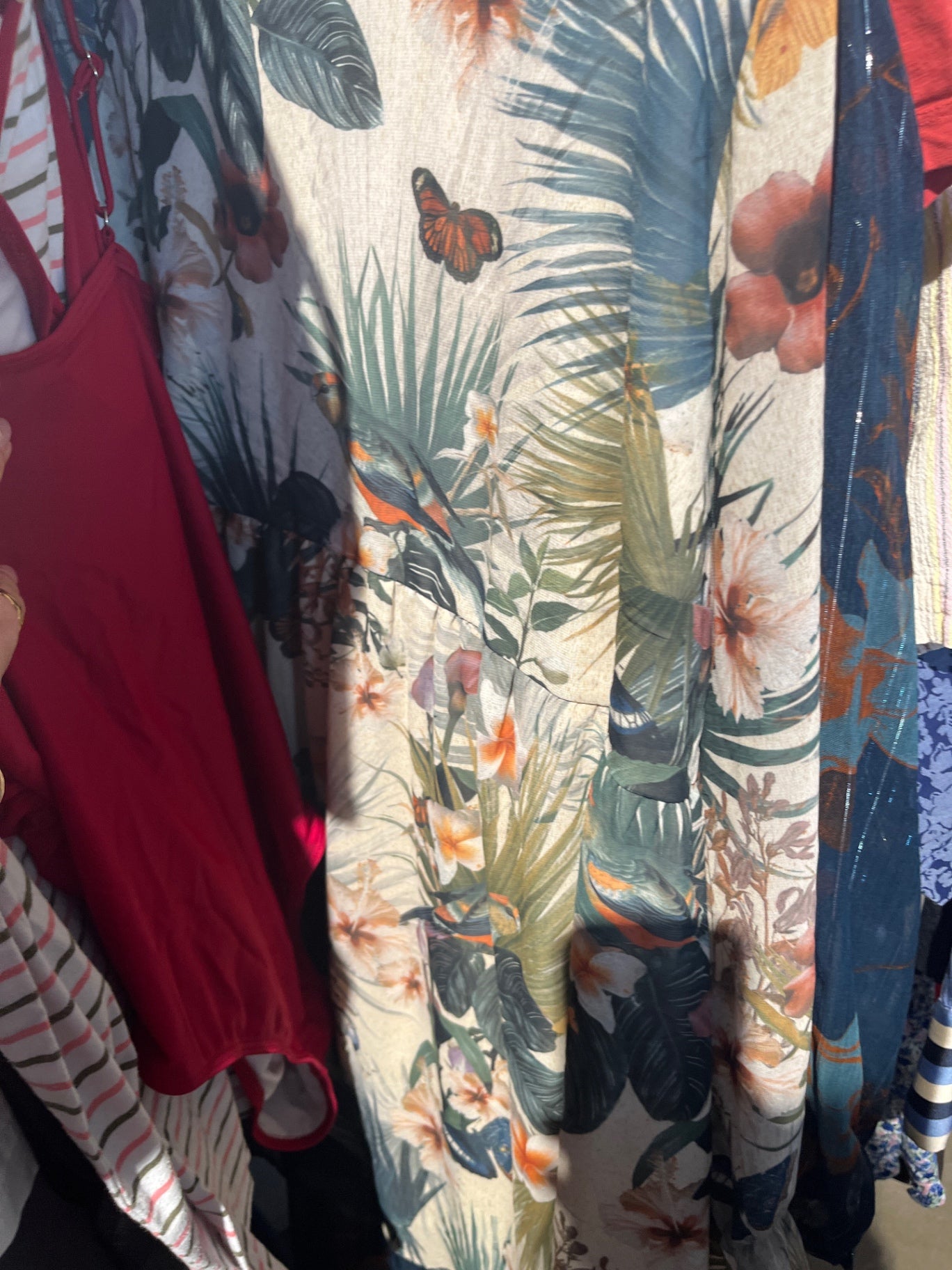 H&M Umstandskleid Beige Blumen L