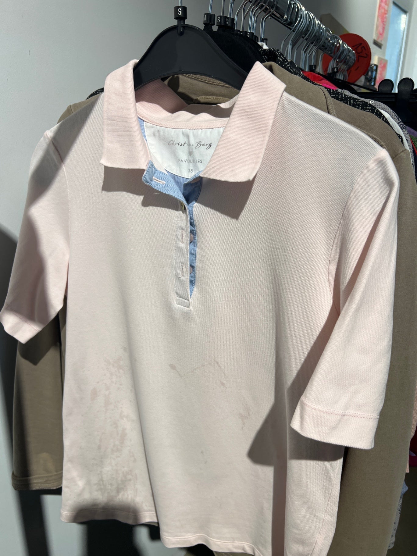 Christina Berg Poloshirt Hellrosa Gr.: S