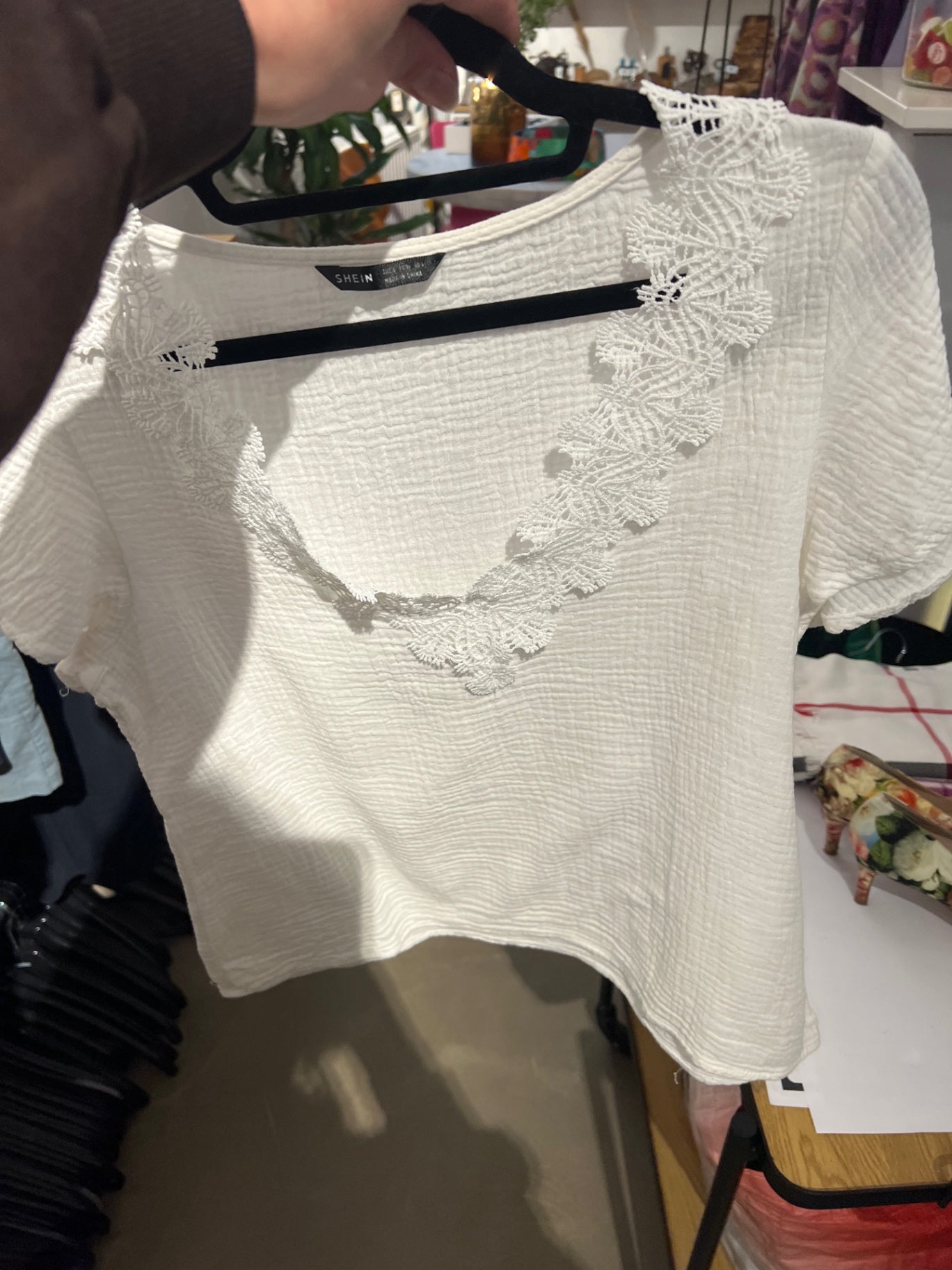 SHEIN T-Shirt Weiß Gr.: M