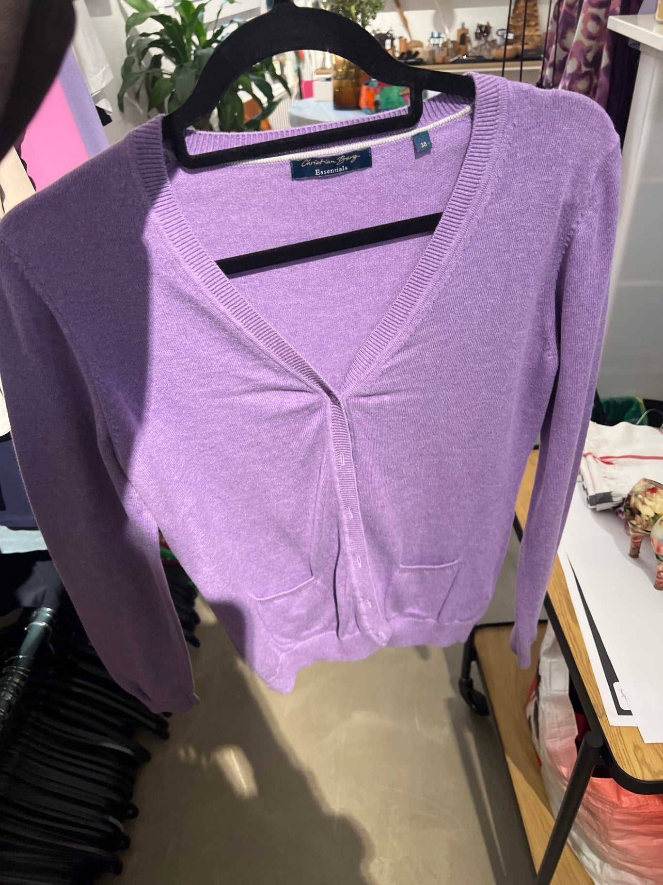 Christian Berg Strickjacke Lila Gr.: M