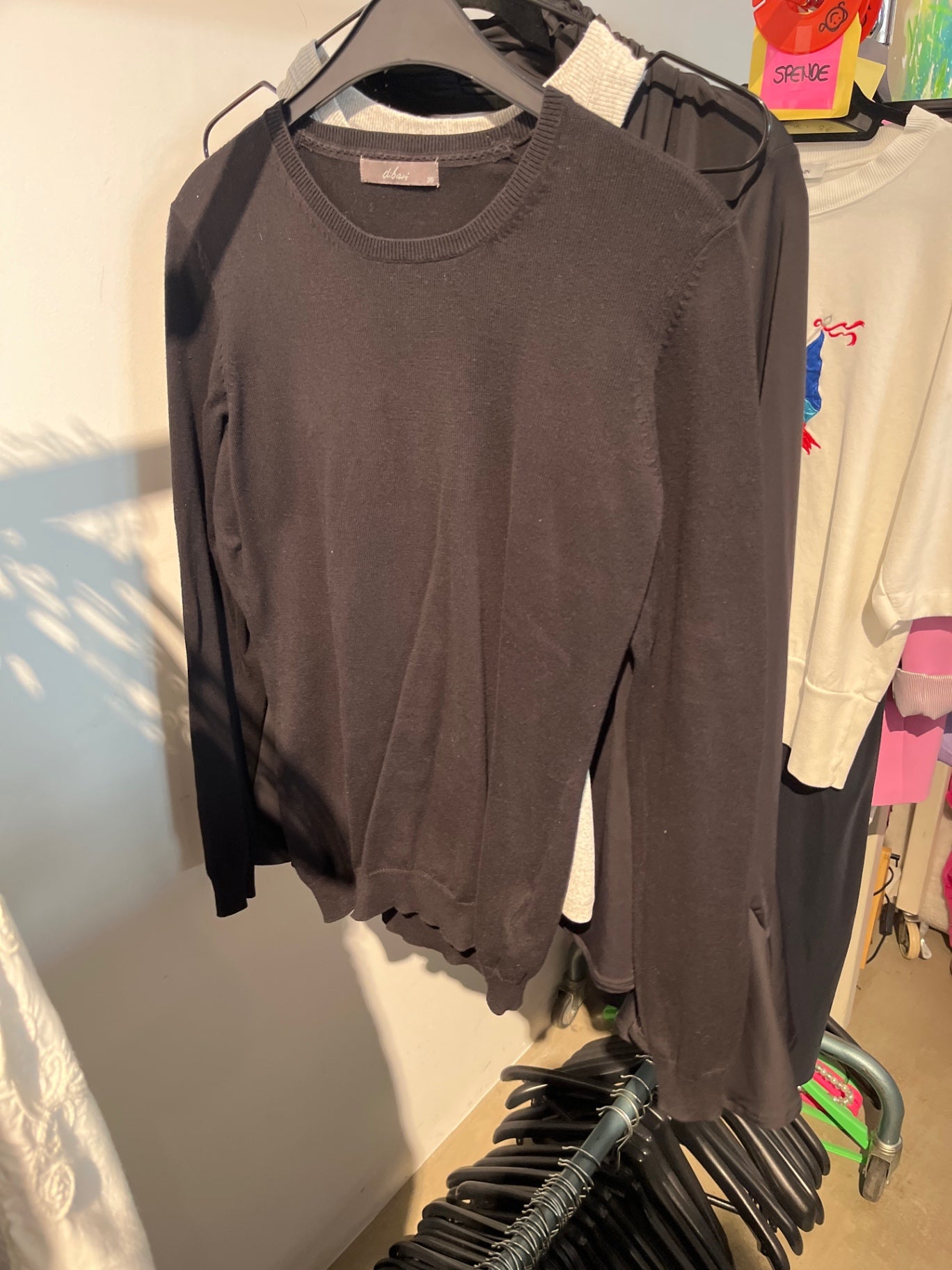 Dibari Pullover dünn Schwarz Gr.: S
