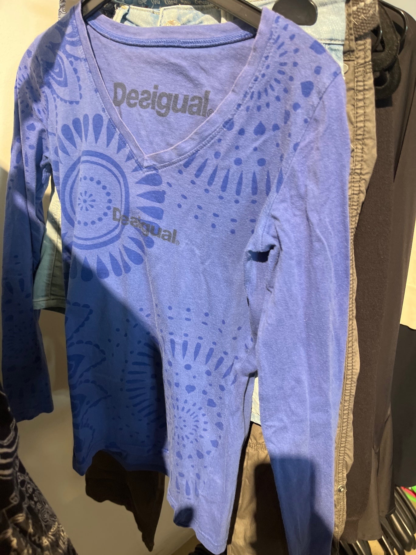 Desigual Langarmshirt Blau Gr.: S