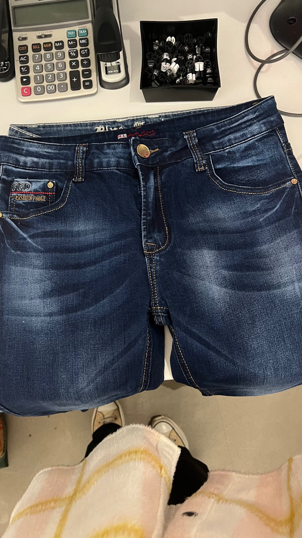 H.L. Xiang Jeans Dunkelblau Gr.: M