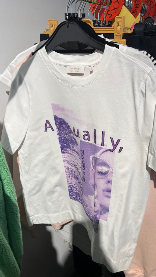 rich&royal T-Shirt Weiß Lila Gr.: S