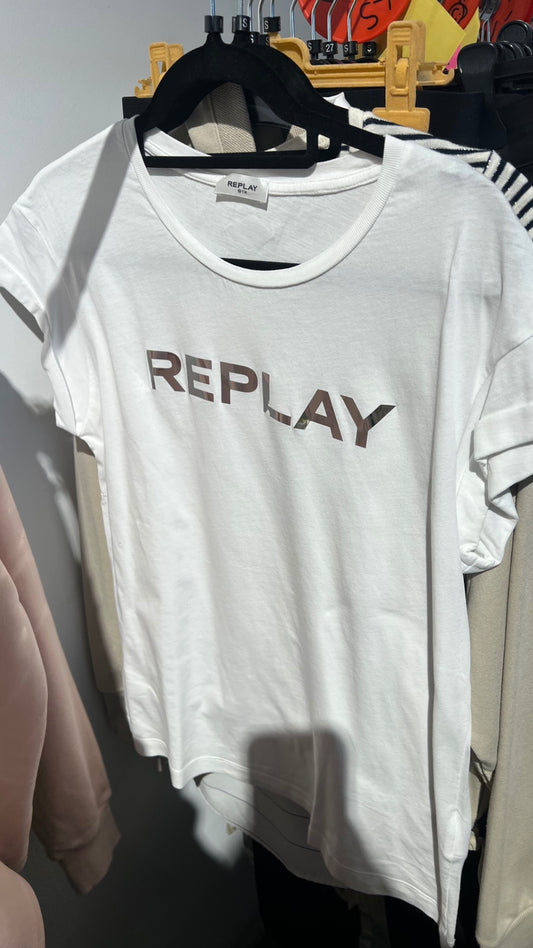 Replay T-Shirt Weiß Gr.: M