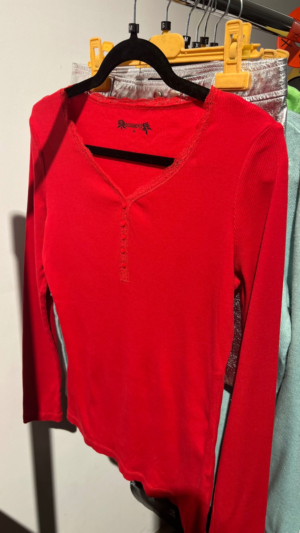 Designer`s Longsleeve Rot Gr.: M