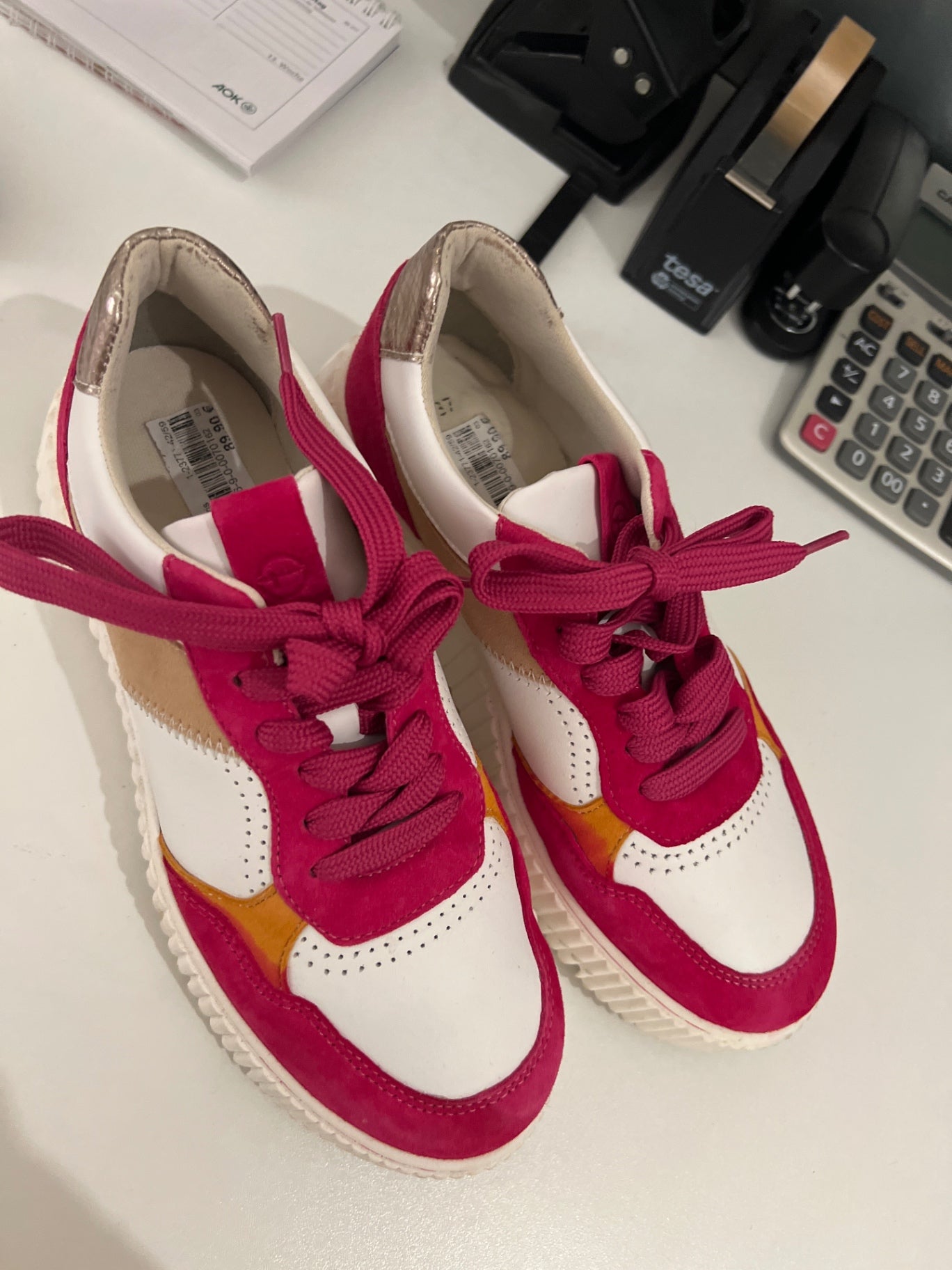 Tamaris Schuhe Weiß, Pink Gr.: 37