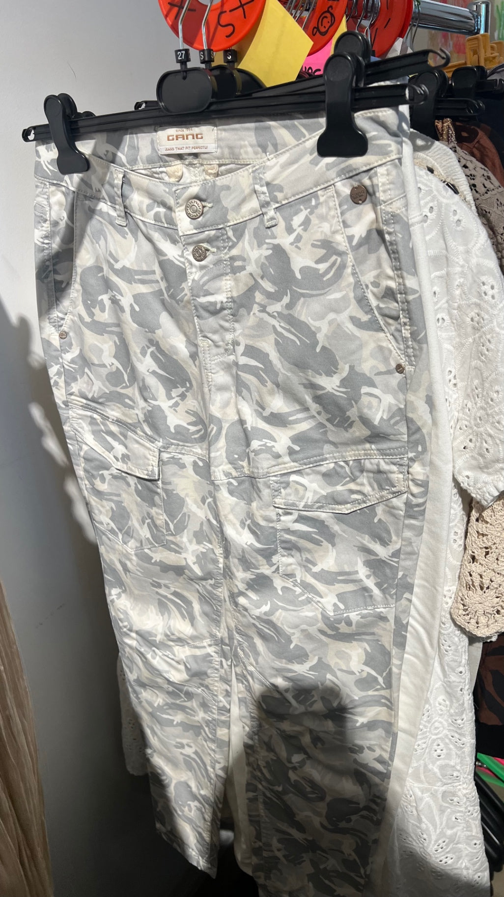 GANG Hose Grau-weißes Camouflage Gr.: S