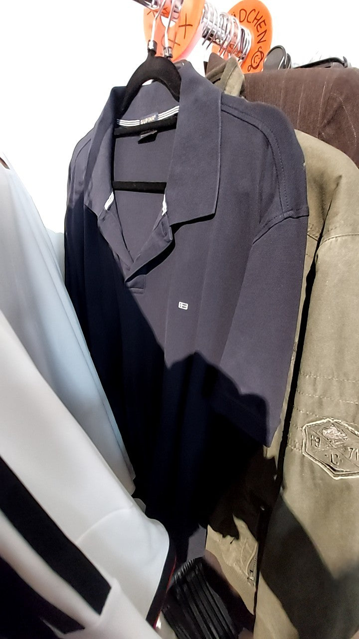 Supima Poloshirt Blau Gr.: XXXL