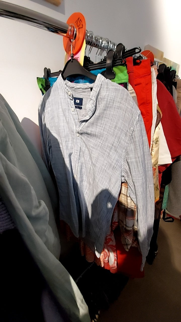 WE Hemd Weiß mit blauen Streifen Gr.: L